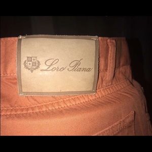 Loro Piana orange 5 pocket jean 34 waist